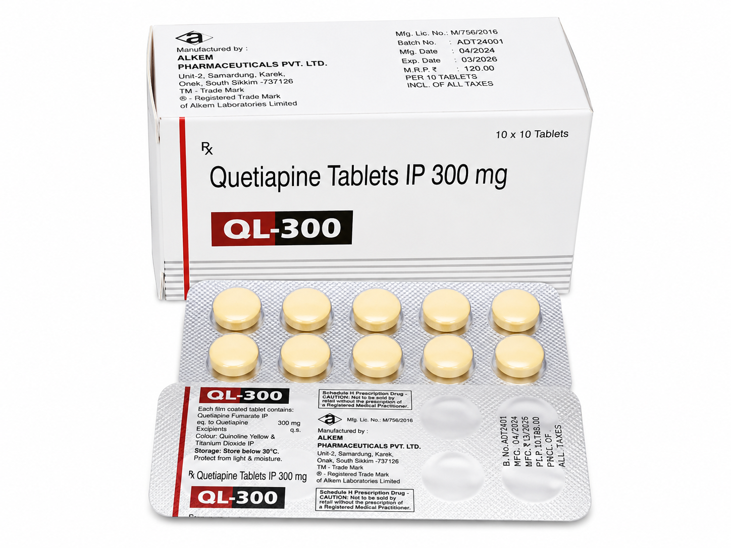 Quetiapine 300mg Tablets