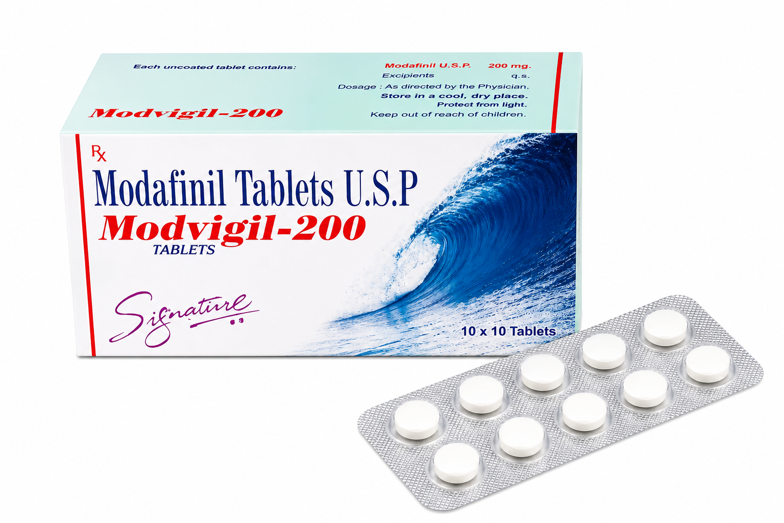 Modvigil-200 (Modafinil) 200mg tablets