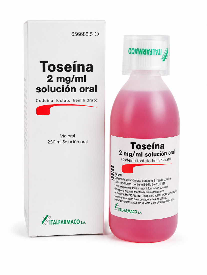 Toseina Codeine Phosphate Hemihydrate 2mg